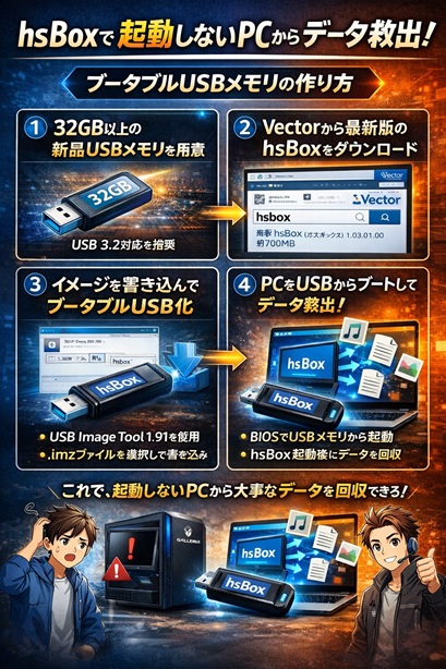 ブータブルUSB作成ガイド