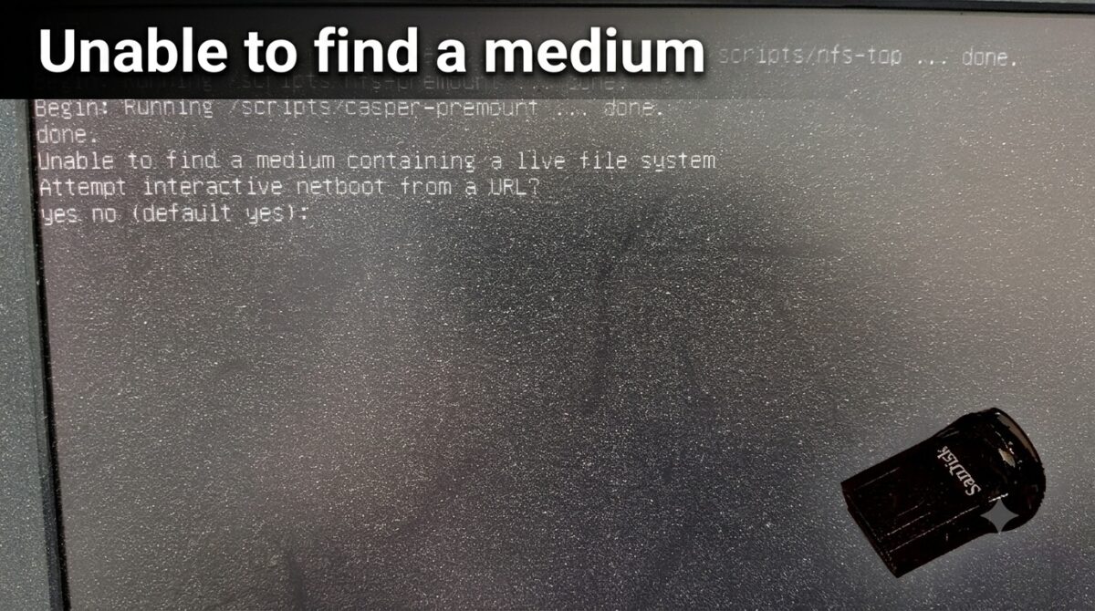 「Unable to find a medium」でLive USBが起動しない原因と対処法｜casperエラー解説